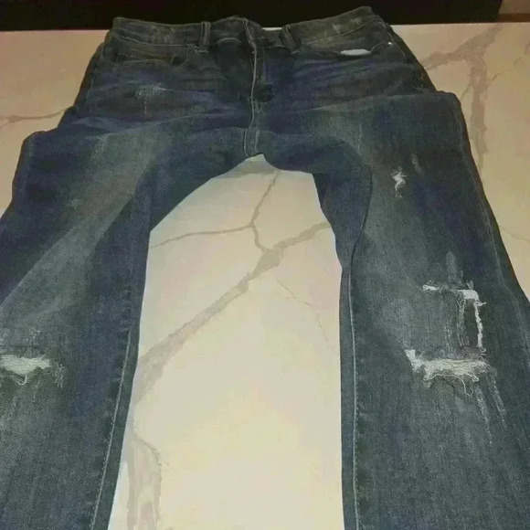 Judy Blue Womens Relaxed Fit Distressed Ankle Jeans Blue Size 31 - Picture 10 of 11